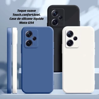capa funde silicone líquido macio+ película Vidro 3d +Vidro de câmera moto g54 g34 g24 g04 g84 g14 case capa funde silicone líquido macio case de volta para motorola moto g53