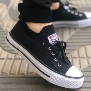 Tênis All Star Converse Feminino Meia Calce Fácil Branco