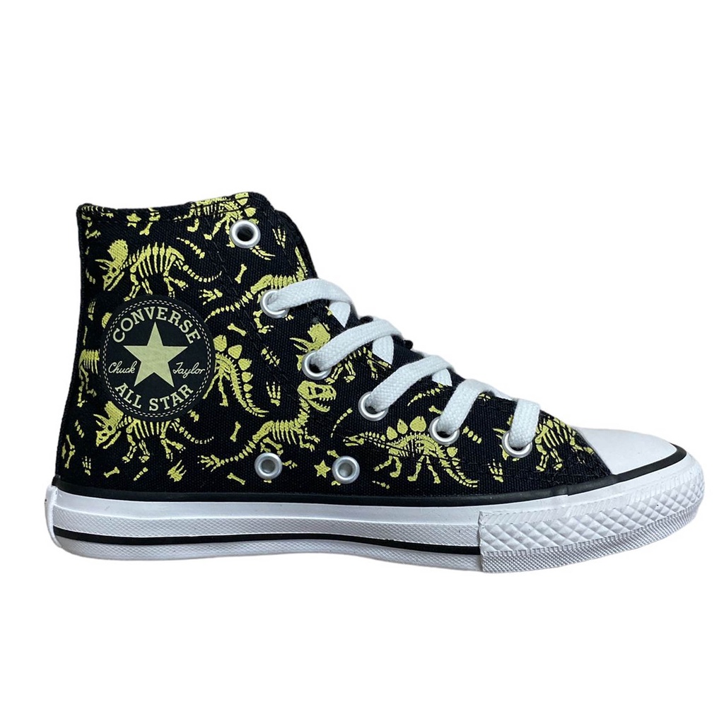 Tênis Converse All Star Chuck Taylor Dino Infantil Preto / Verde