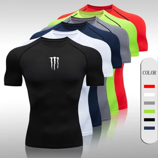 Camiseta De Compressão Masculina Para Corrida/Ginástica/Treinamento Dry Fit Short Sleeve Breathable Sport Clothes