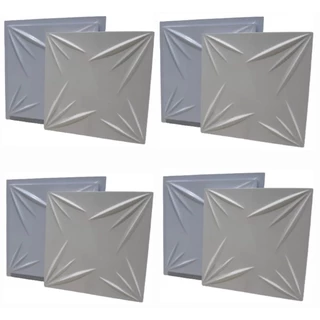 Forma De Gesso 3d Kit 4 Moldes 29X29 cm Placas Modal Parede