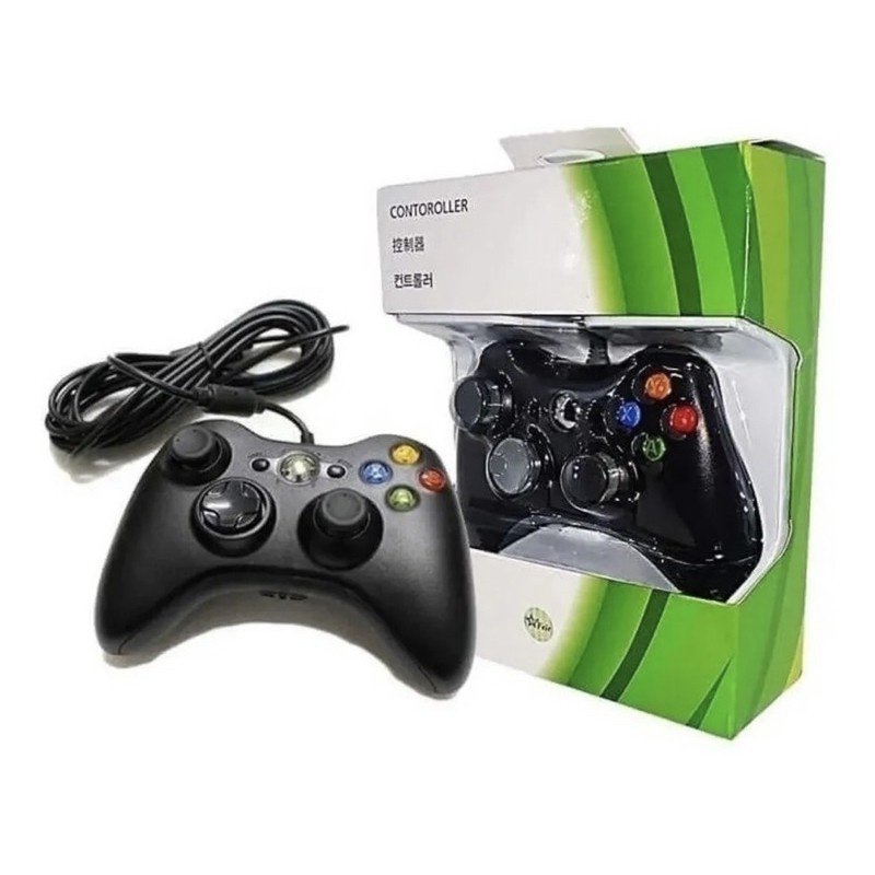 Controle Xbox 360 Com Fio Manete Joystick Pc Usb