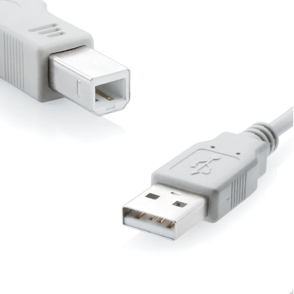 Cabo Para Impressora Usb Am Bm Metro Branco Shopee Brasil