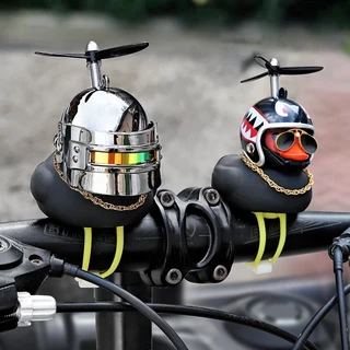 Pato Preto Com Hélice De Capacete Onda De Carro Quebrando Ornamentos Internos Decoração