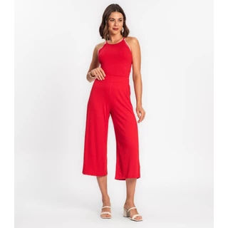 Conjunto Feminino Blusa Com Pantacourt Rovitex Vermelho
