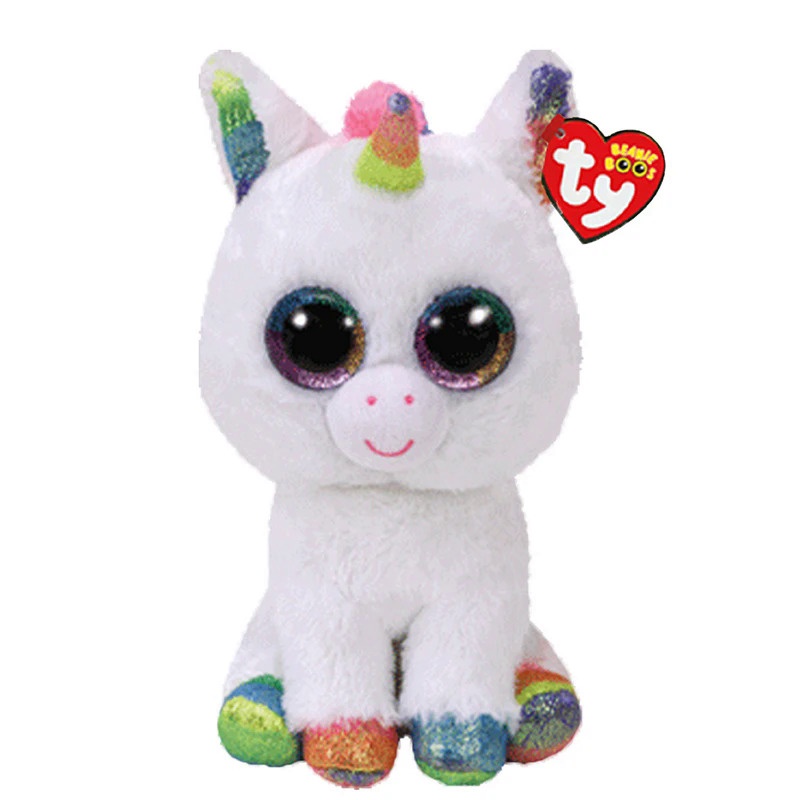15CM Ty Beanie Glitter Big Eyes Fox Dog Sheep Koala Fish Kawaii