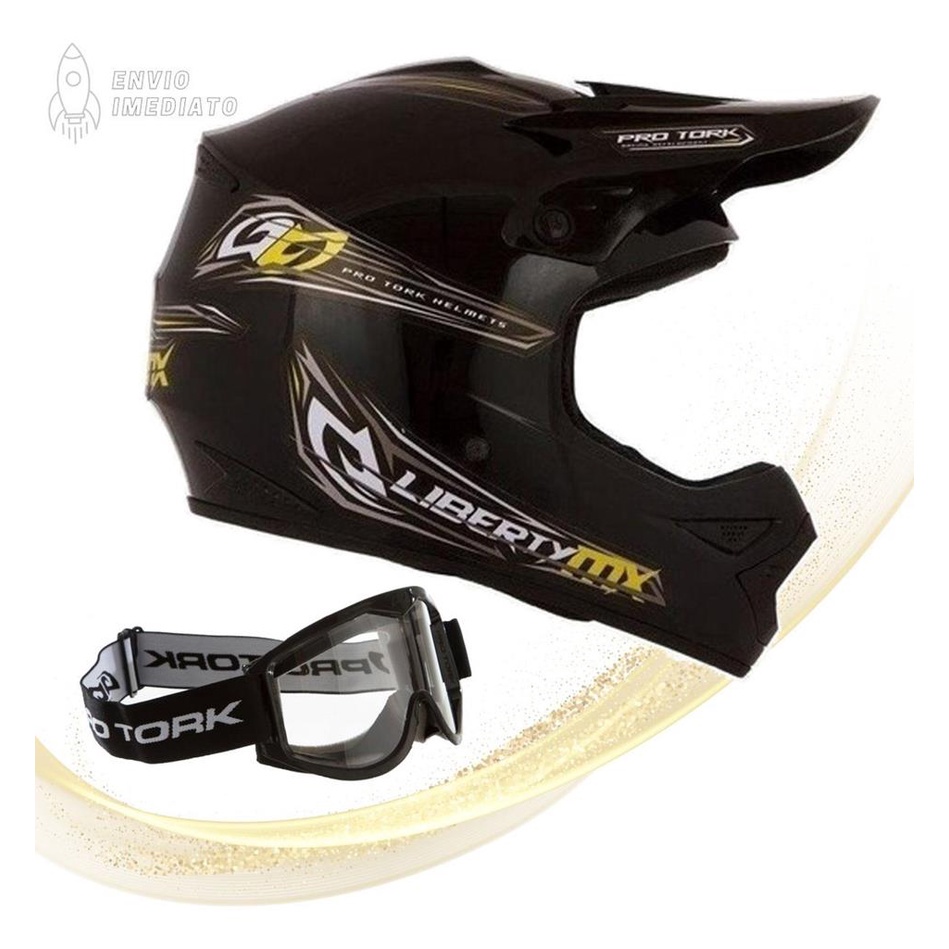 Capacete Trilha Motocross Mx Pro Moto Pro Tork Mais Oculos