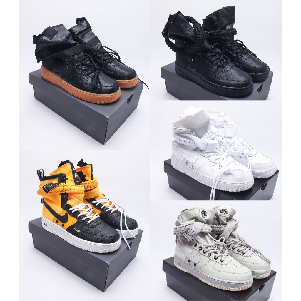 Original NK Air Force 1 AF1 SF Forças Especiais Funções Força Aérea Clássico Vintage Moda Anti-desgaste High-end Botas Casuais Sneaters