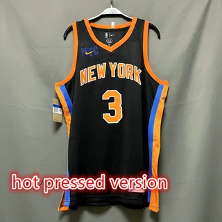 Novos Facas Originais NBA 2022-23 New York Para Homens # 3 Josh Hart City Edition Preto Jersey Swingman Prensado A Calor