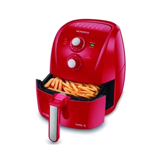Fritadeira Elétrica Air Fryer, Sem Óleo, 4 Litros, Mondial, AFN-40-FR, 220V, 1500W - VERMELHA