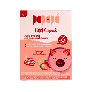 Petit Cereal Infantil Papapá Aveia com Morango e Beterraba 170g