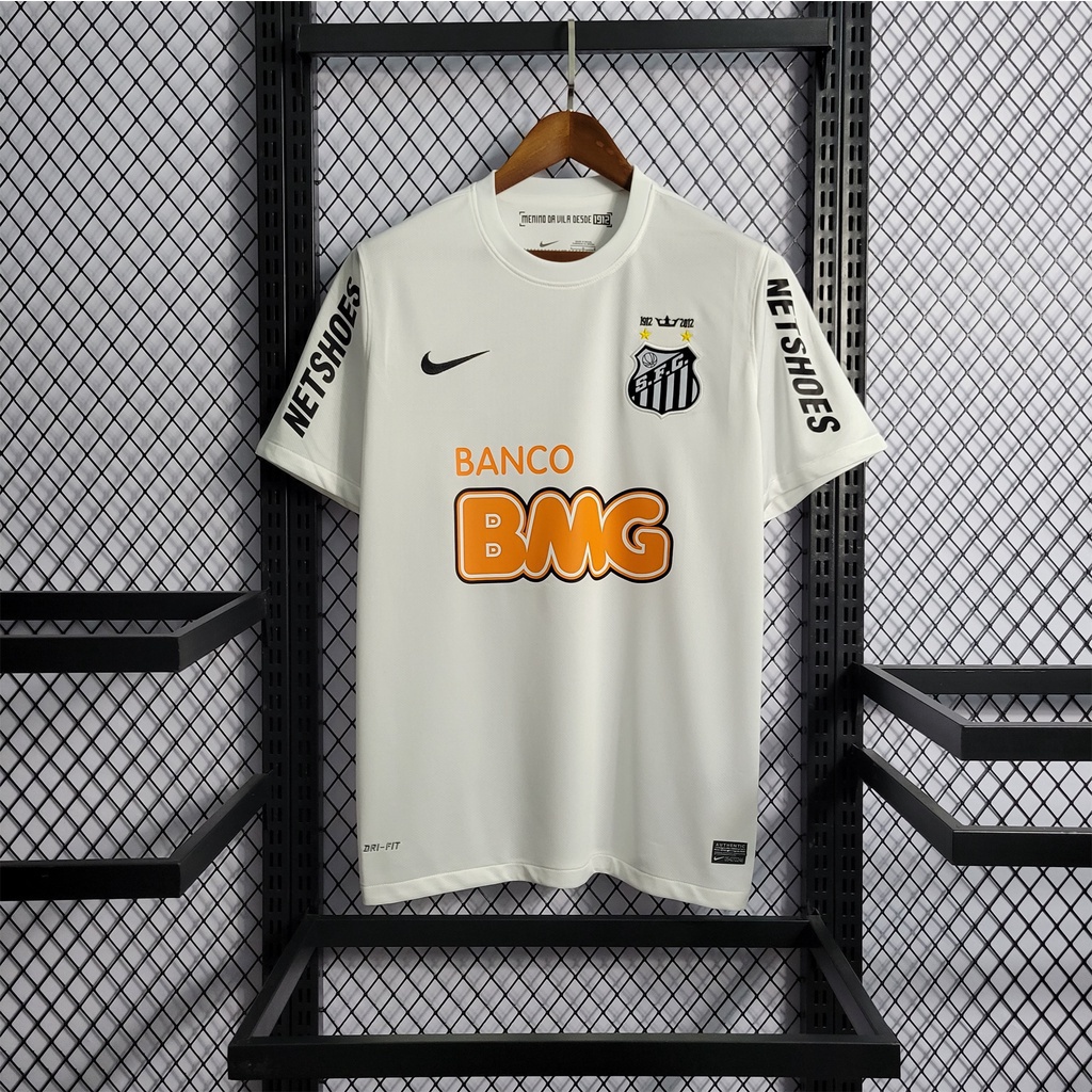111-12 Retro Santos FC I White NEYMAR JR Football Shirt 2011 2012.