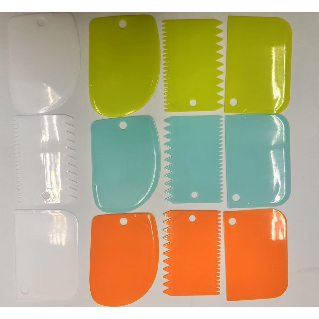 Kit 4 Raspador Bolo Confeiteiro Espátula De Plástico rcb0455