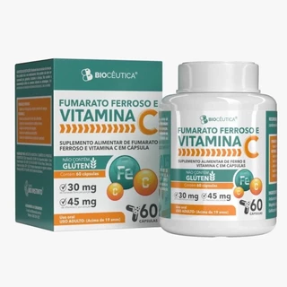 Fumarato Ferroso Vitamina C 60 Capsulas Biocêutica
