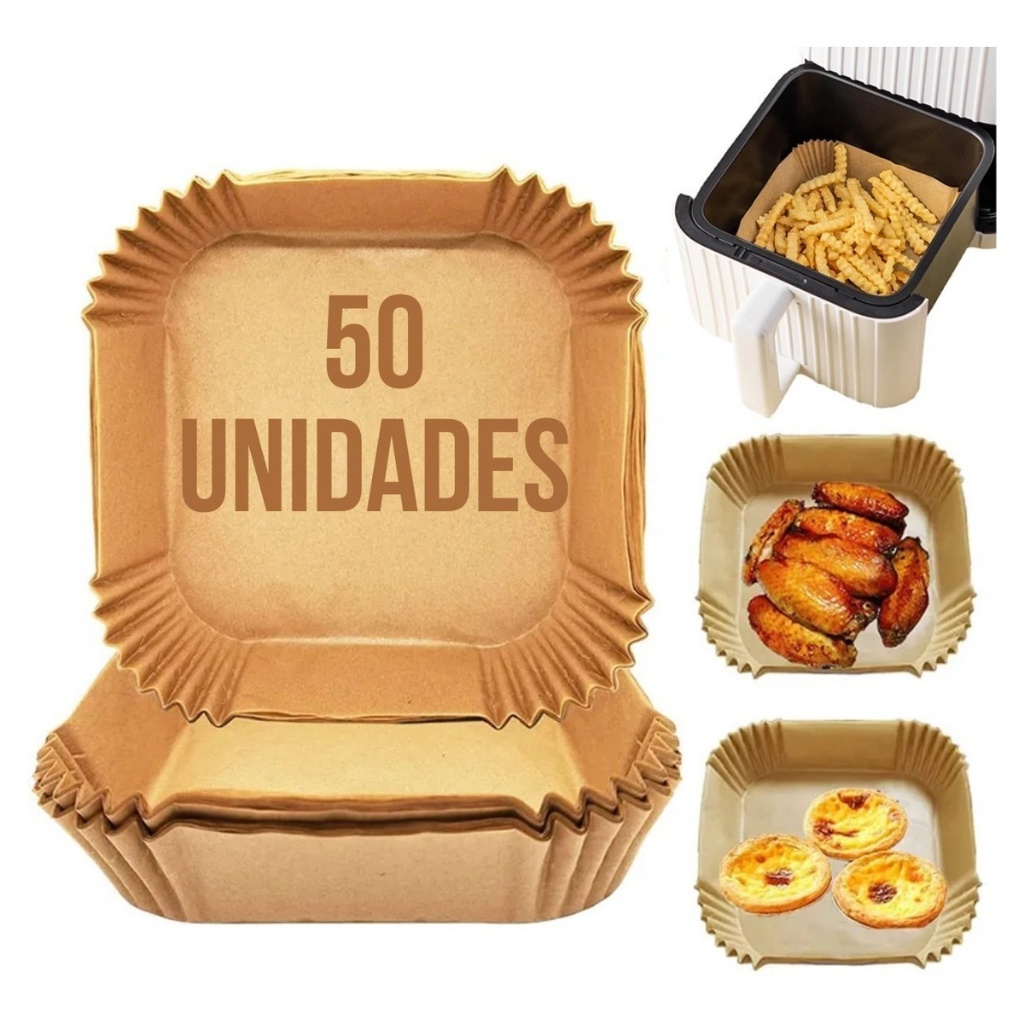 Forma Airfryer Descartavel Antiaderente de Papel Cozinha Redondo Fritadeira  Cozimento Protetor Tapet