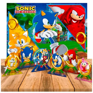 Kit Festa Painel e Display Sonic Filme - 1,50x1,00m