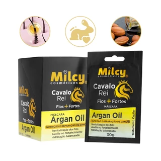 Mascara Capilar Argan Oil Nutrição Cavalo Rei Milcy 30g