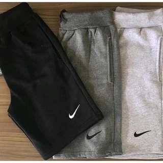 Kit C/3 ou Kit C/2 Bermudas de Moletom Masculina - Tecido Confortável e Muito Leve