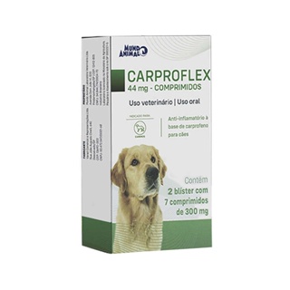 Carrapoflex Anti-inflamatório para Cães Mundo Animal 44mg 14 Comprimidos