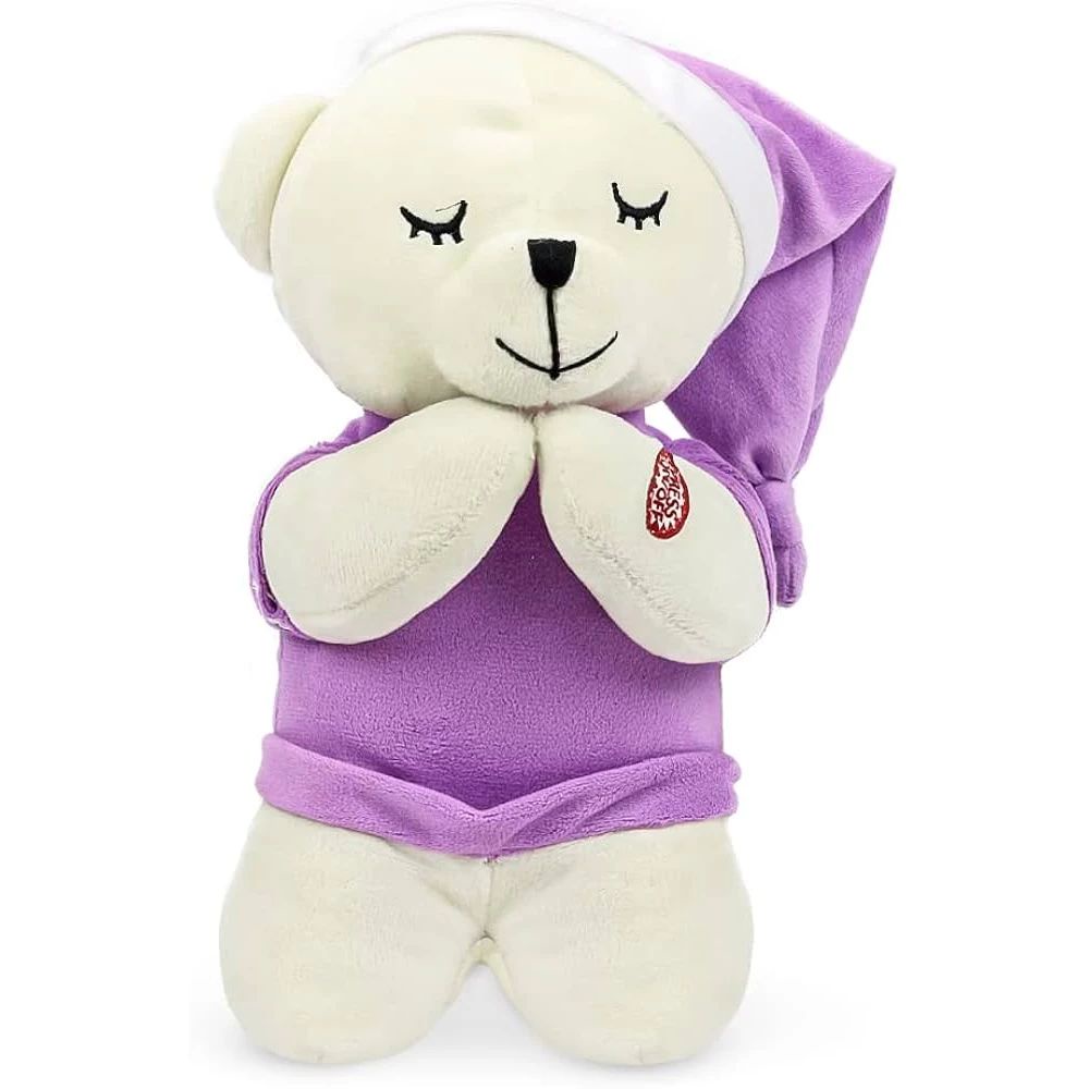 Pelucia Ursinho Que Reza Roxo 25 Cm Urso Reza Pai Nosso - Bbr R3307 ...