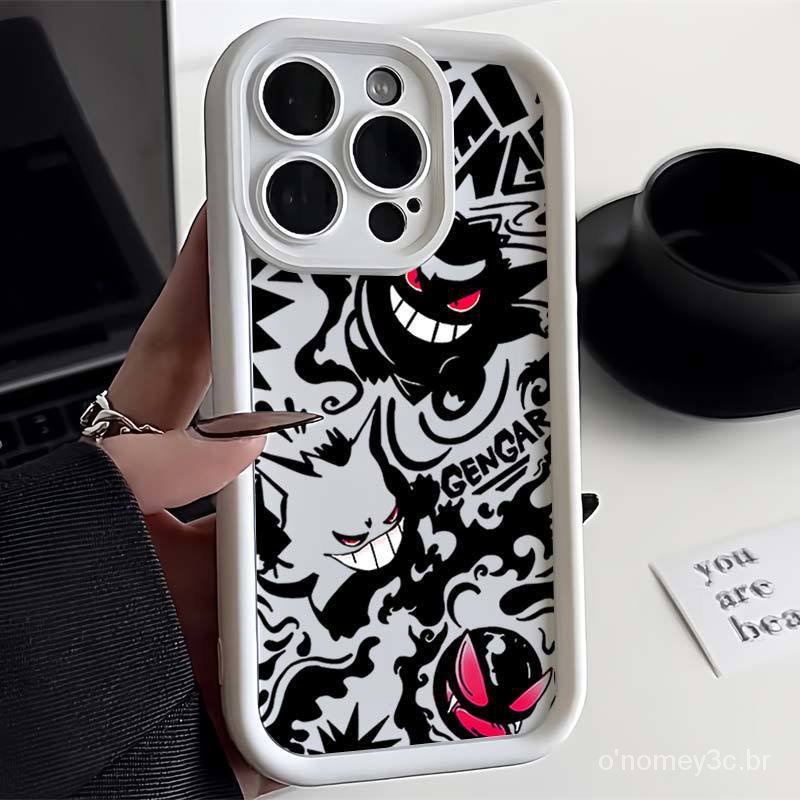 Pokémon Geng Ghost aplicável Apple 14/15Promax capa de telefone compatível com iphone13pro/12/11 Silicone 7/8P anti-queda