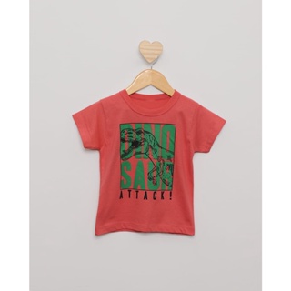 Camiseta Bebê Manga Curta Estampa Sortida Laranja