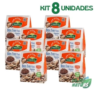 KIT 8 Bites Free Mini Wafer Sem Glúten Vegano 70g - Natural Life