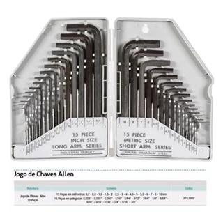 JOGO DE CHAVE ALLEN 0,7 A 10MM / 0,028