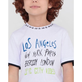 Camiseta Infantil Street Estampada Branca