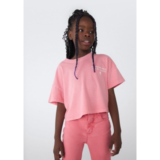 Blusa Básica Cropped Infantil Menina Com Estampa Hering Kids