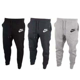 Kit Com 3 Calças Jogger Moletom Esportivas Unissex Flaneladas
