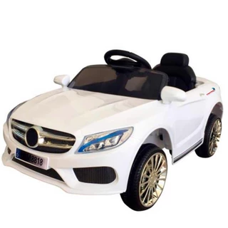 Mini Carro Elétrico Infantil 6V com Controle Remoto Branco IMPORTWAY