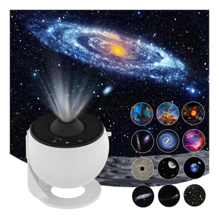 Luminária 12 em 1 Projetor de Luz Noturna Estrela Galaxia 360 LED Girado Céu Estrelado Espaço Lua Ws5807
