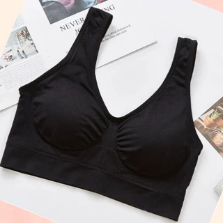Kit com 2 Sutiãs top regata com bojo (CORES E/OU ESTAMPA SORTIDAS/ALEATÓRIA)