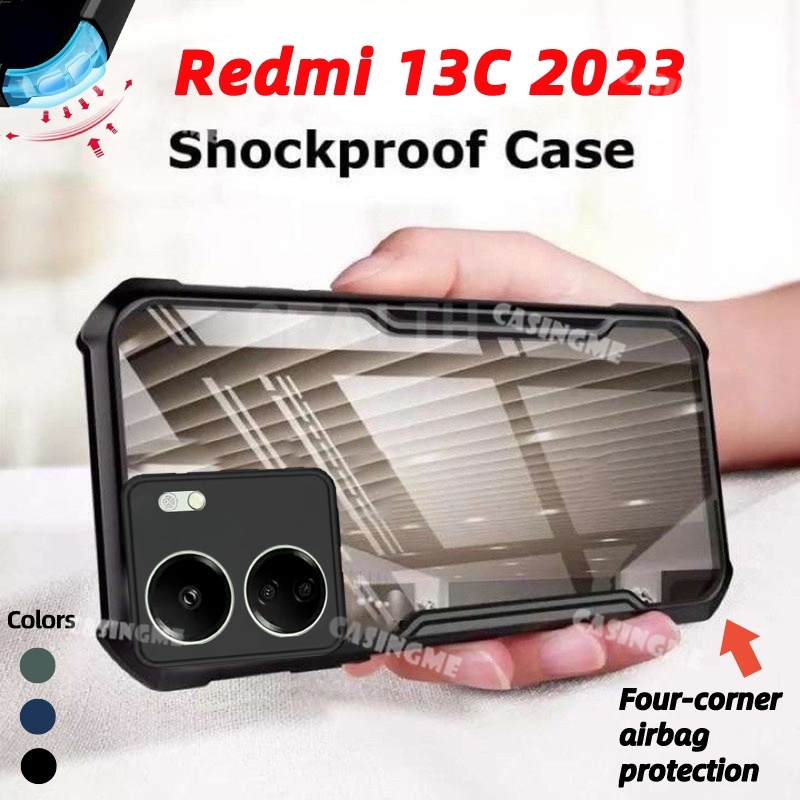 Redmi 13C 13C 2023 Caixa Do AirBag Transprent Para Redmi13C C13 13 C 4G 5G Telefone À Prova De Choque Tampa Traseira Rígida Transparente