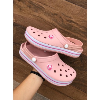 Sapato Crocs Feminina 34/39 ROSA BB Com Solado Grosso