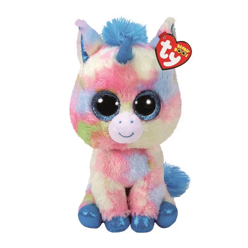 15CM Ty Beanie Glitter Big Eyes Fox Dog Sheep Koala Fish Kawaii