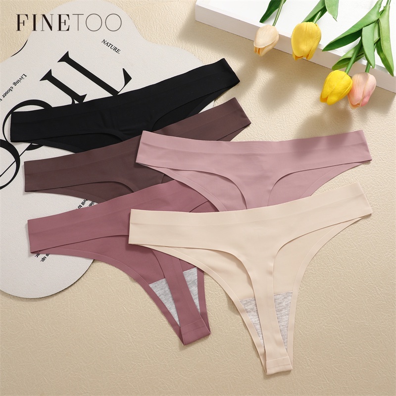 FINETOO 2PCS/Conjunto S-XL Calcinha Feminina Sem Costura Sexy Lingerie  Transparente Biquíni Lady Intimates - Escorrega o Preço