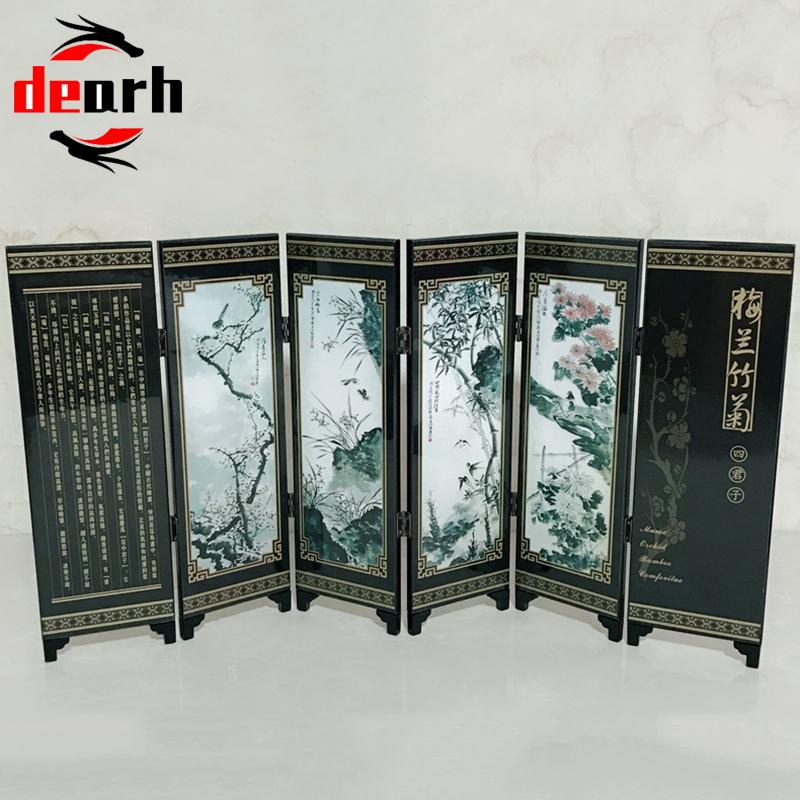 Divisória De Madeira De Tela Acessórios De 6 Painéis