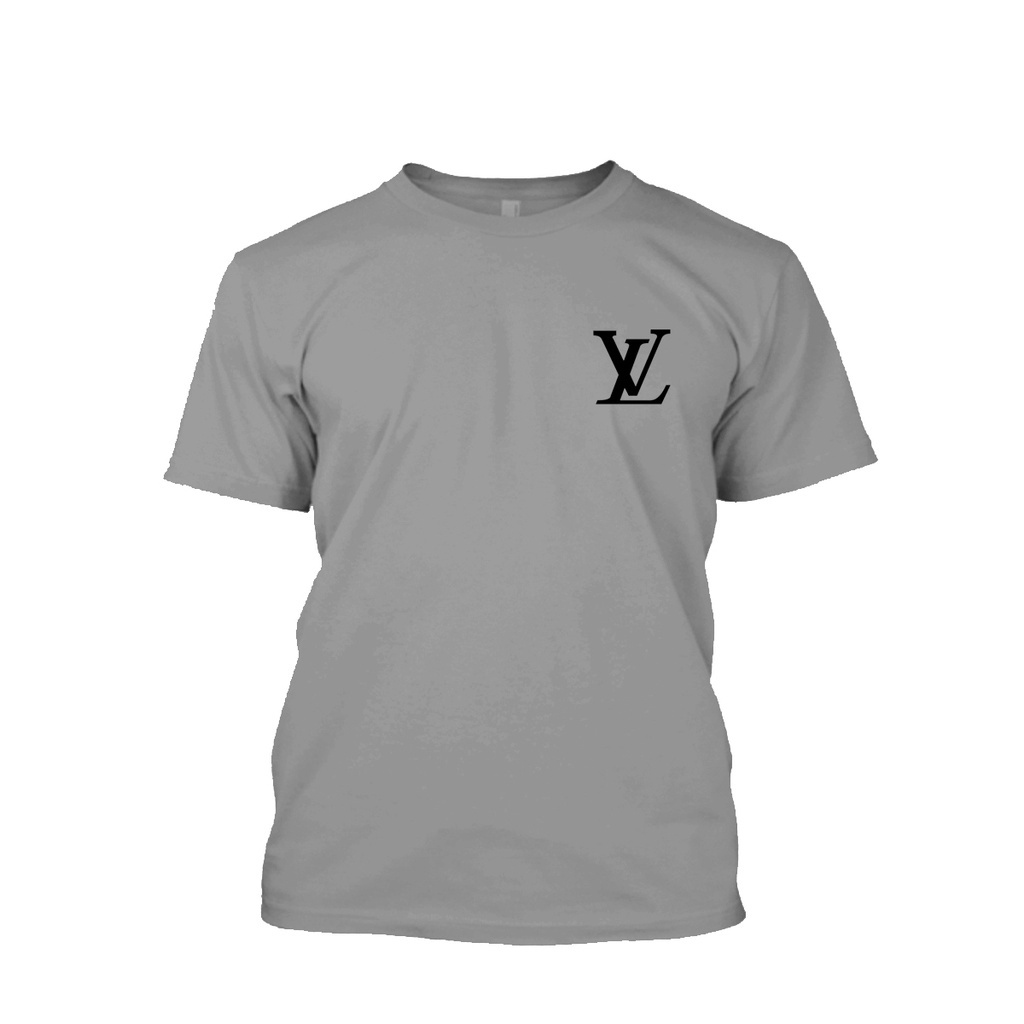 Camiseta masculino e feminino gola redonda LV malha de algodão