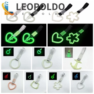 LEOPOLDO Anel De Aviso Do Pára-Choques Traseiro , Alça De Reboque Com Desvio Portátil JDM Broken Heart Cherry Blossom Tsurikawa Dianteiro