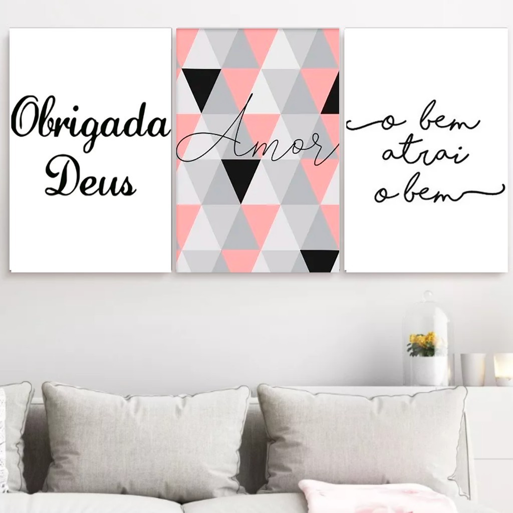 Quadros Decorativos Obrigado Deus Quarto