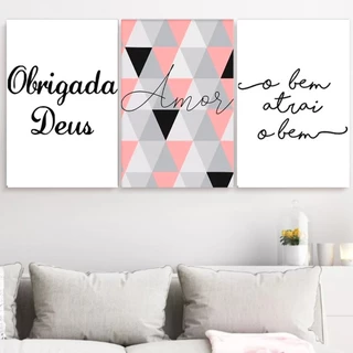 Quadros Decorativos Obrigado Deus Quarto