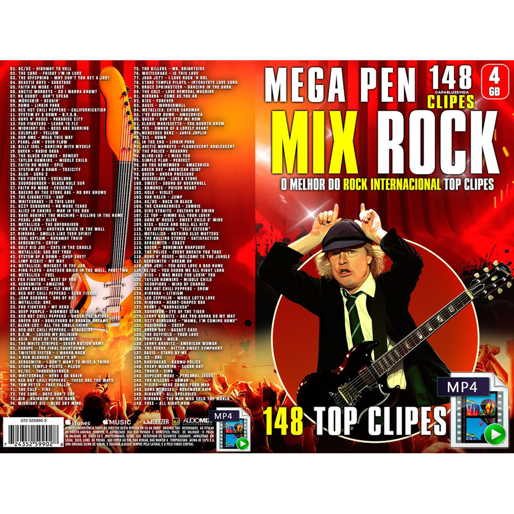 Mega Pen Drive Mix Rock 8gb | Shopee Brasil