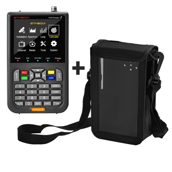 Cindy GTMedia V8 Finder2 Medidor De Sinal Do Localizador De Satélite Embutido 4000mAh Bateria Recarregável HD 1080P LCD De 3,5