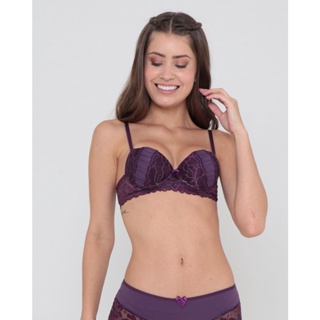 Sutiã Base Avulso Com Bojo Rendado Roxo