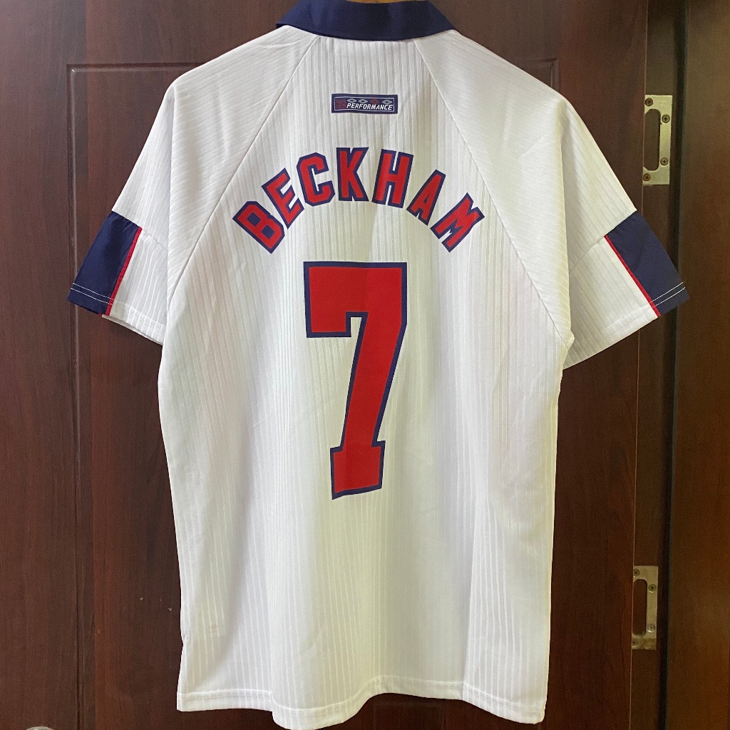 【 Ship Dentro De 12 Horas � Copa Do Mundo De 1998 Inglaterra 7 Beckham 20 Camiseta De Futebol Retro Owen