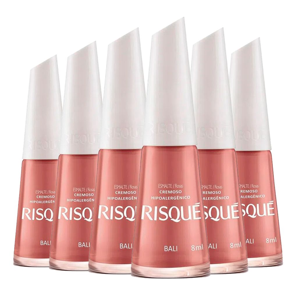 Kit Esmalte Risqué Clássicos Bali 8ml - 6 unidades | Shopee Brasil