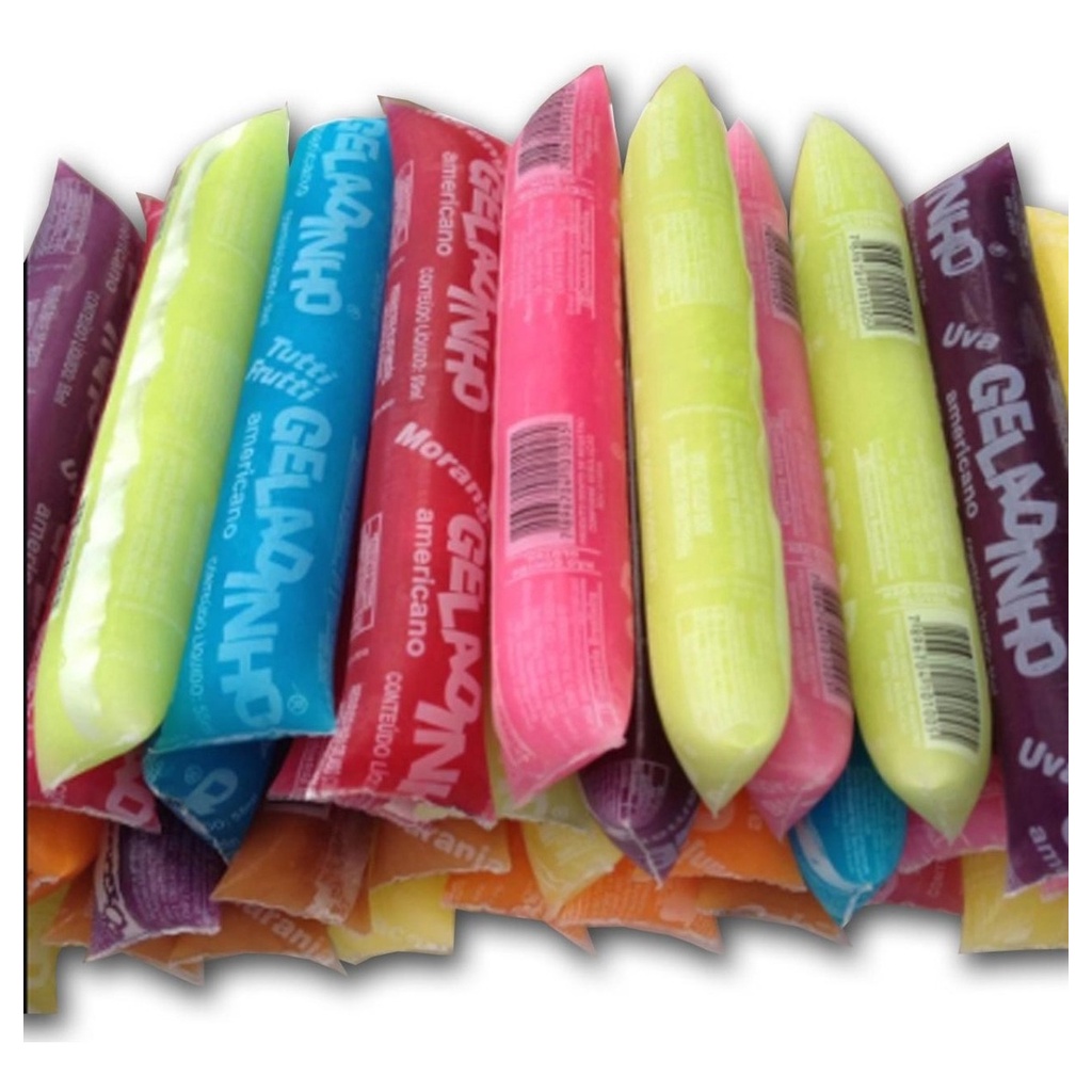 Chup Chup Geladinho Sacolé Com 120 Unid. De 55ml Cada | Shopee Brasil