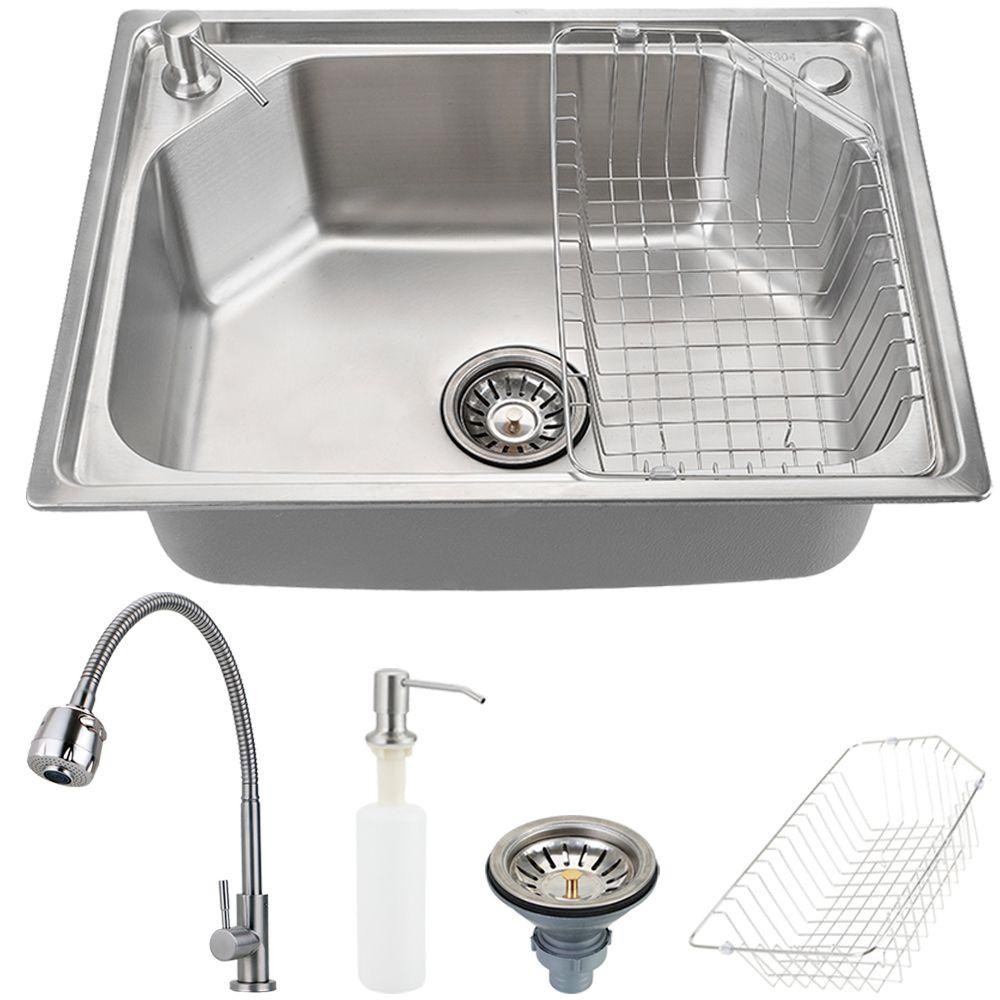 Cuba para Cozinha pia inox Com Acessórios Guarani e Torneira gourmet Jaguaribe Pingoo